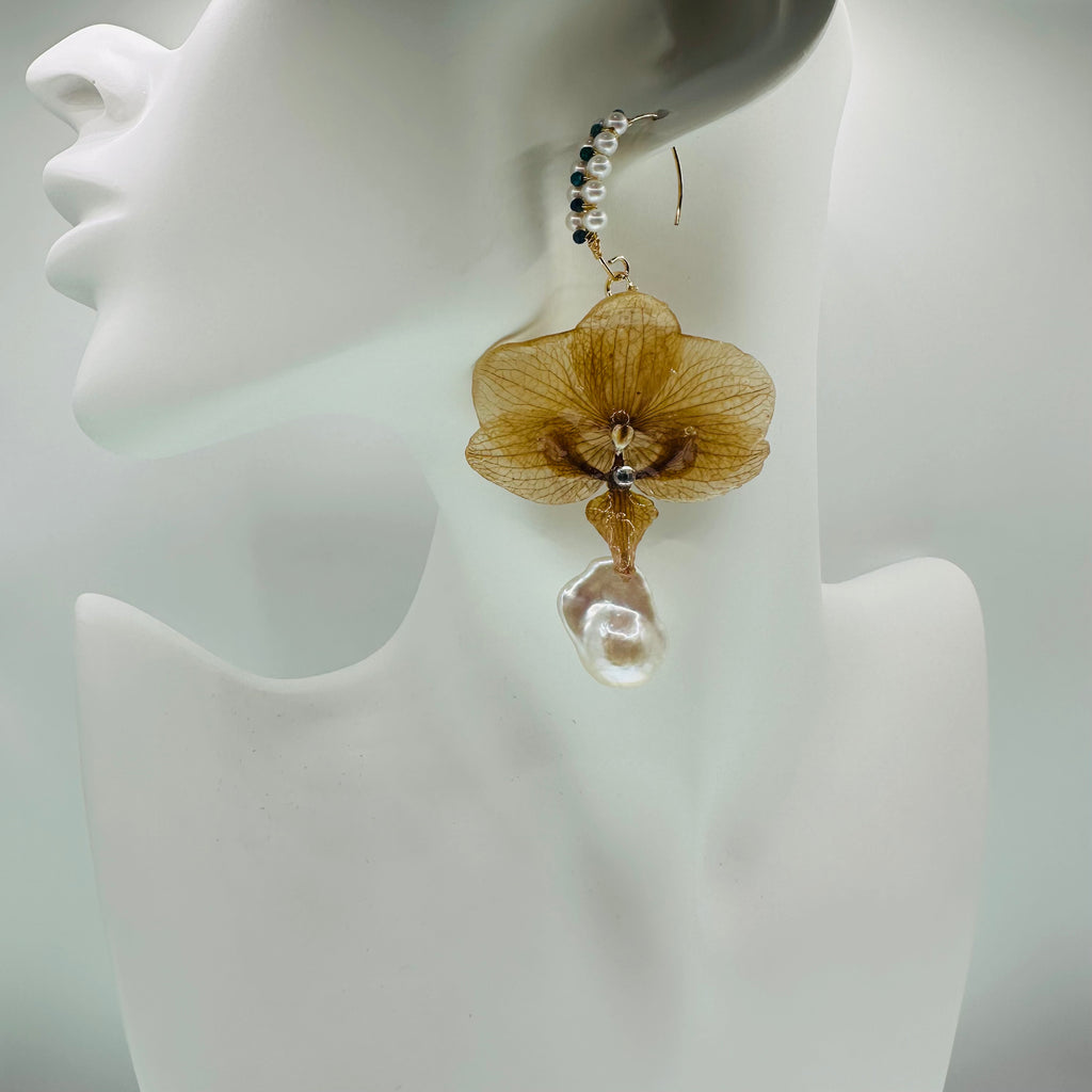 Orchid in Bloom - Chrysocolla Earring 3IN1