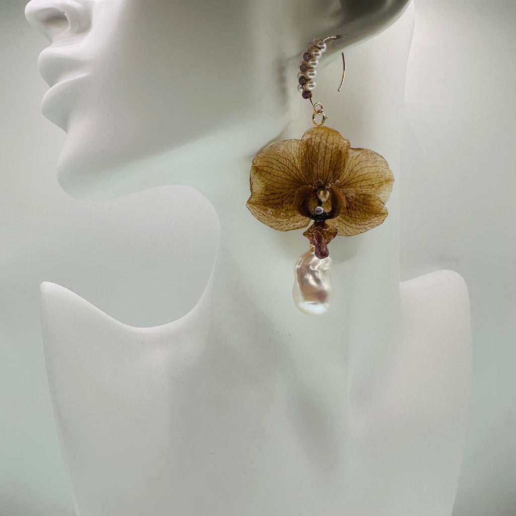Orchid in Bloom - Amethyst Earring 3IN1