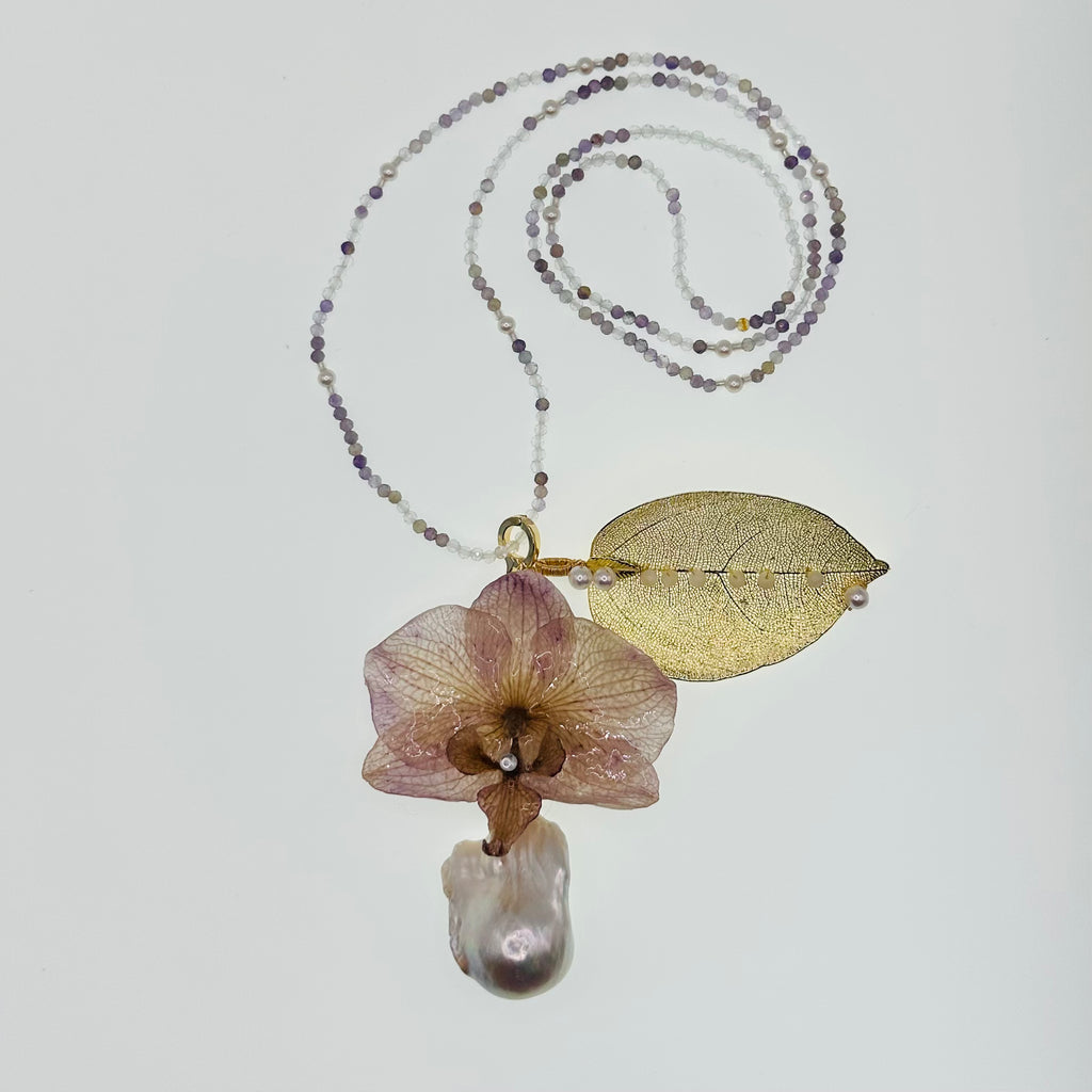 Orchid in Bloom - Amethyst Necklace 3IN1