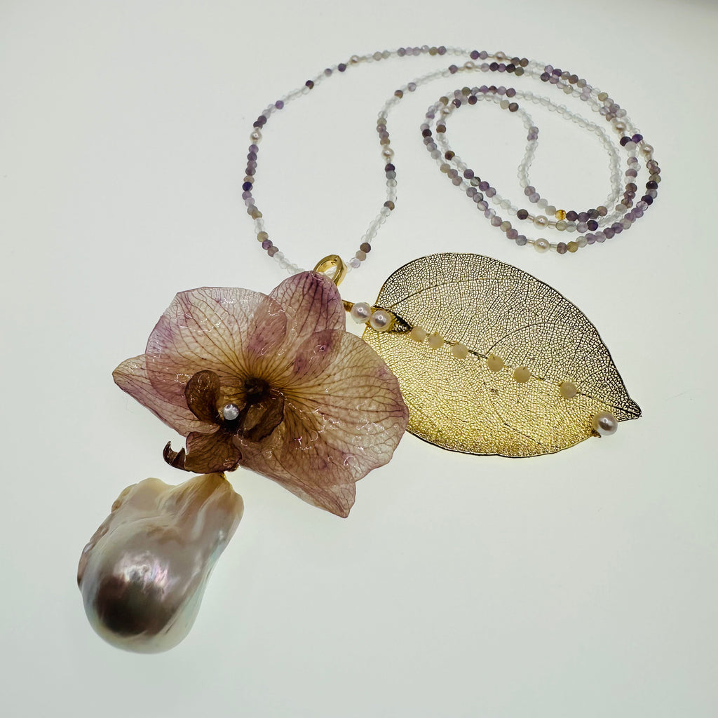 Orchid in Bloom - Amethyst Necklace 3IN1