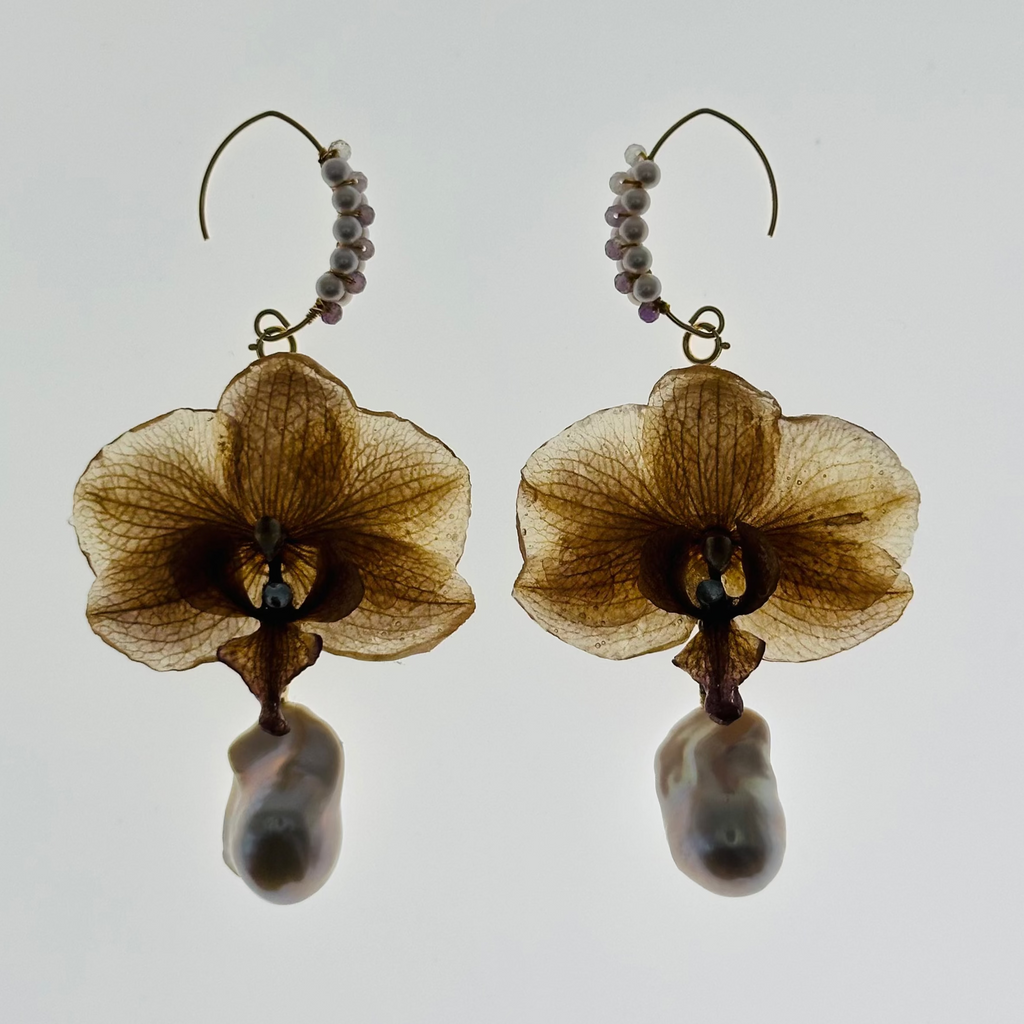 Orchid in Bloom - Amethyst Earring 3IN1