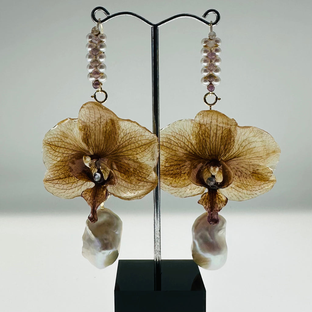 Orchid in Bloom - Amethyst Earring 3IN1