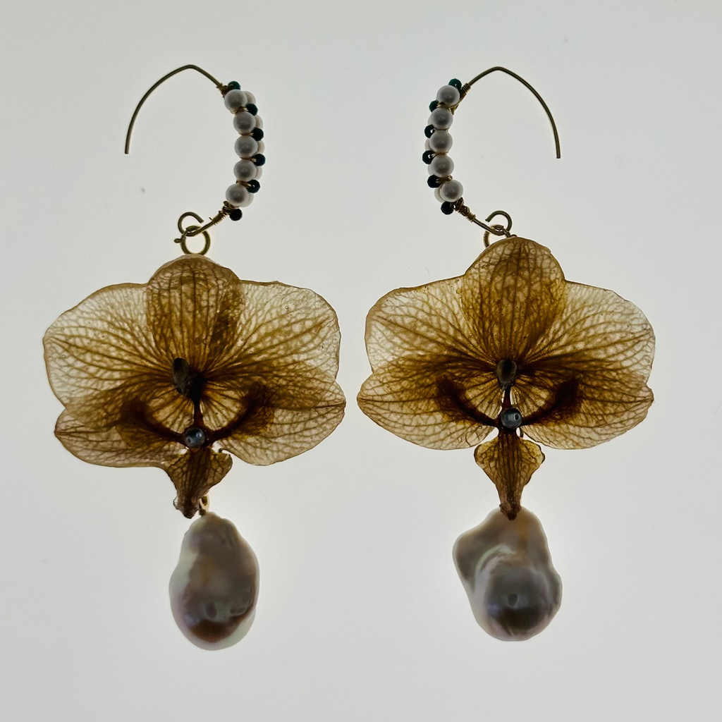 Orchid in Bloom - Chrysocolla Earring 3IN1