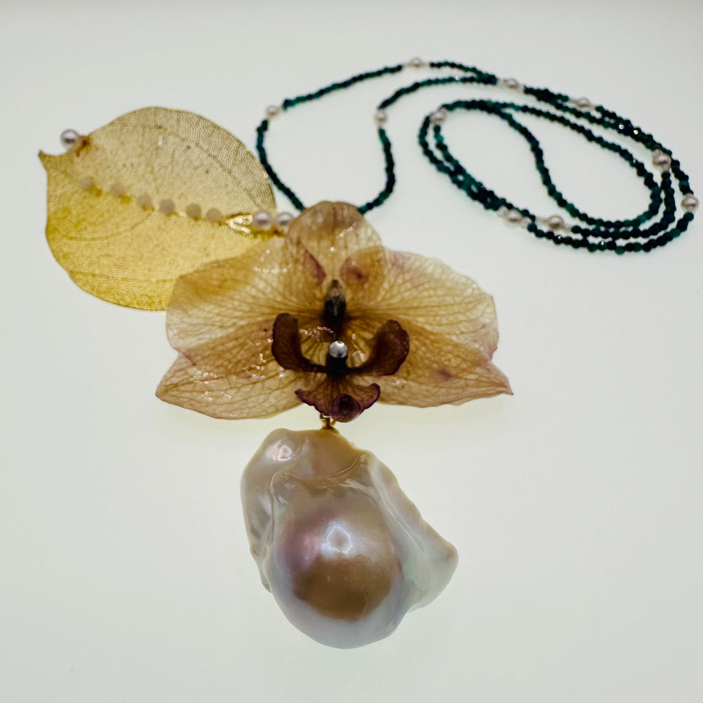 Orchid in Bloom - Chrysocolla Necklace 3IN1