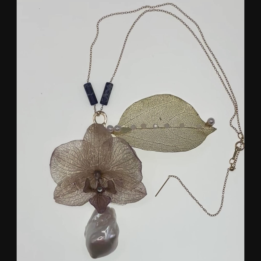 Orchid in Bloom - 14k Gold Filled Necklace 3IN1