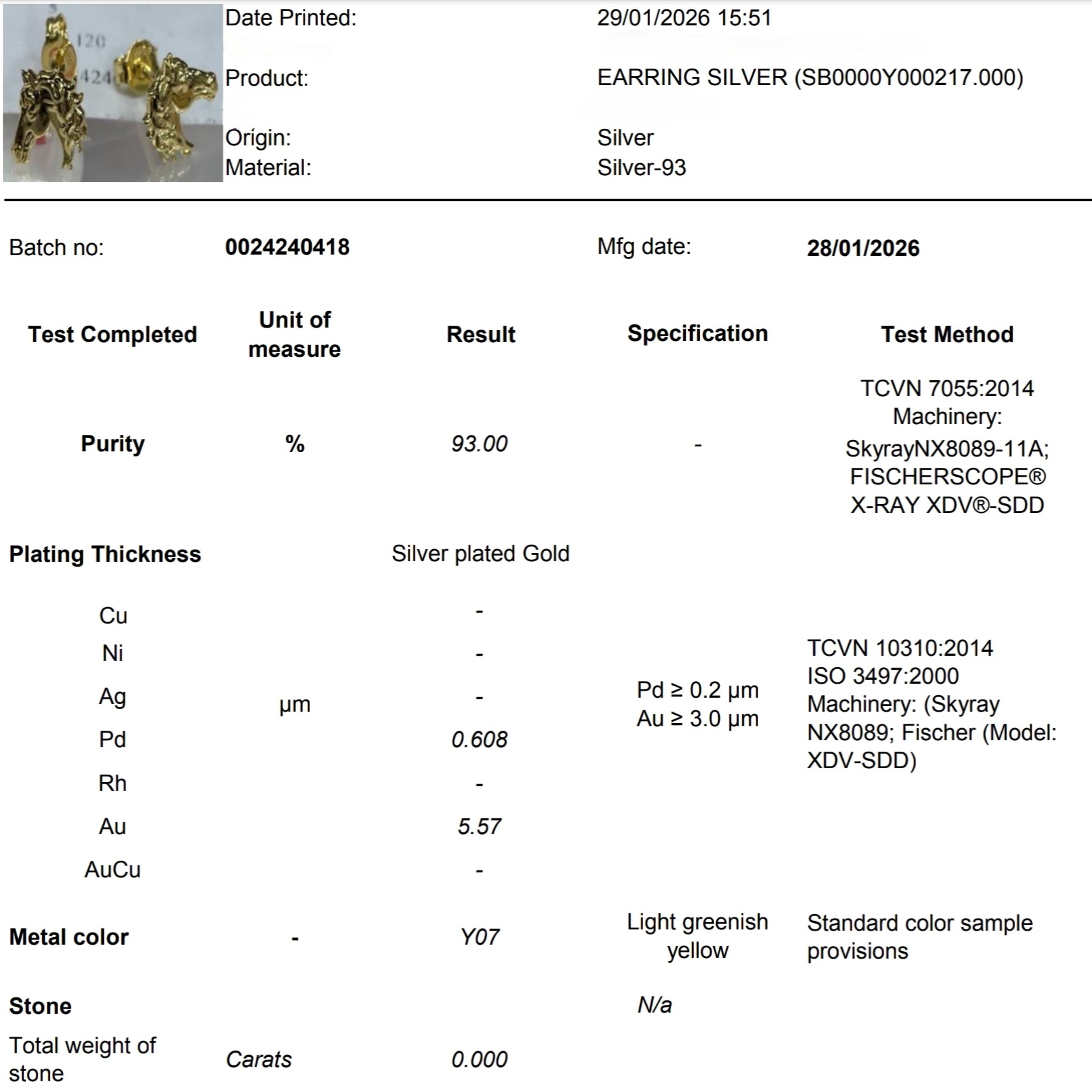 Caterpillars Glamour - Stud