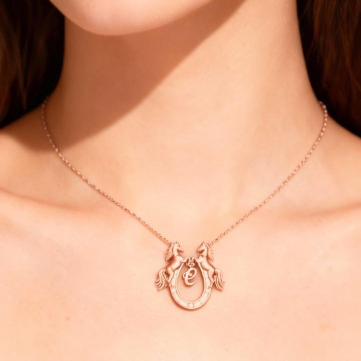 Majestic Galaxy - Personalise Alphabet Necklace (Made to order-See description) Solid Gold Series