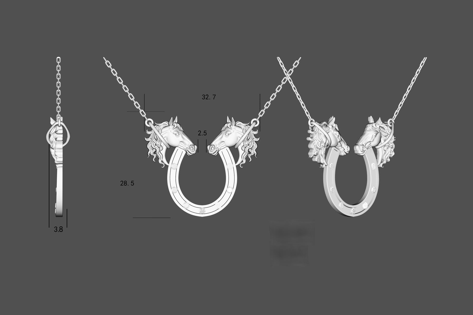 Ribena Glamour - Rainbow Sapphire Necklace (Made to order-See description) Solid Gold Series